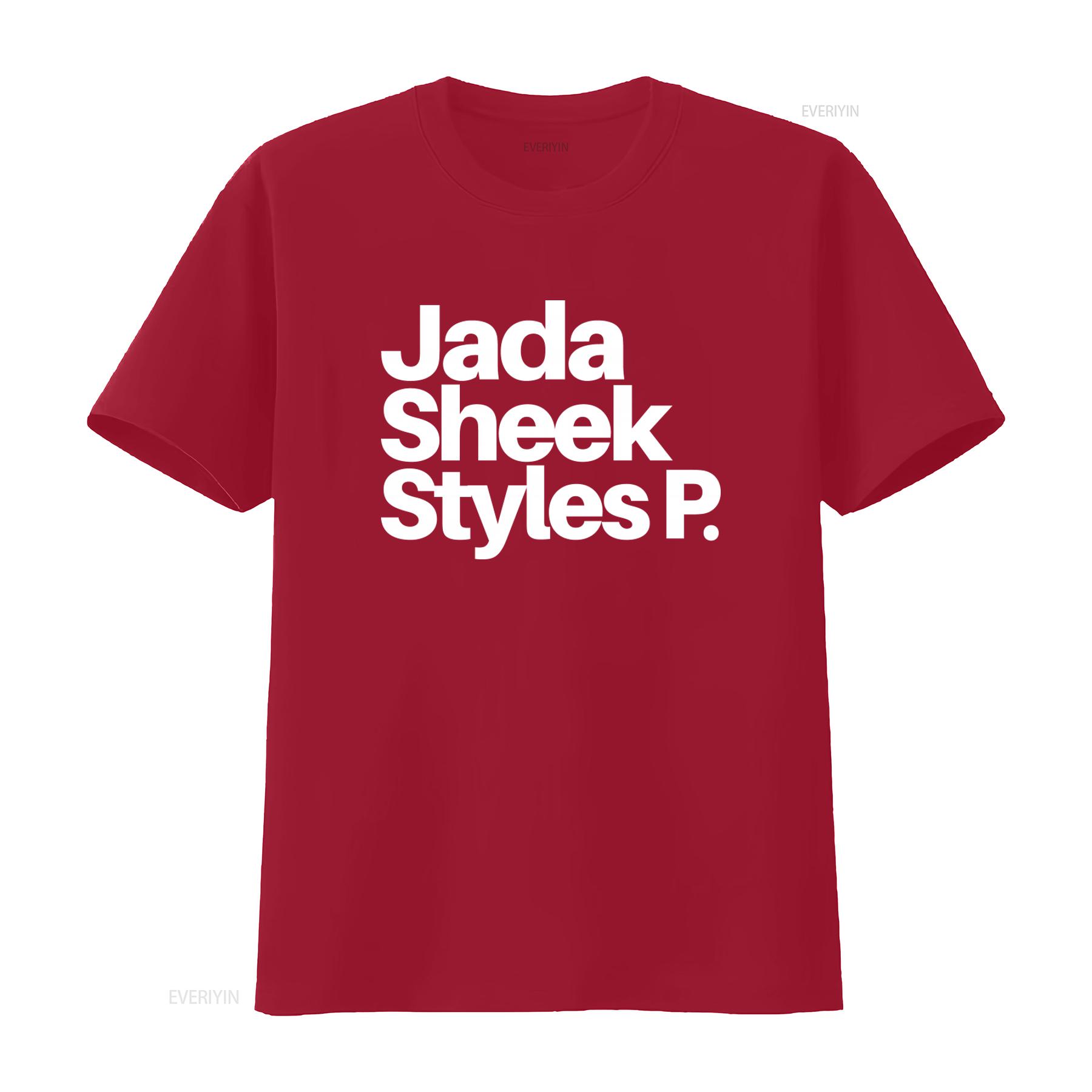 

Jada Sheek Styles P 90s Hip Hop Rap Verzuz Vs Dipset T Shirt vintage Washed fashion Casual homme graphic streetwear S