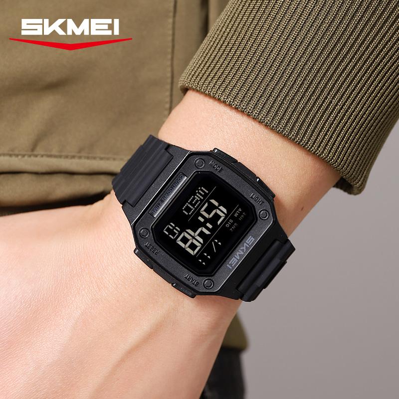 SKMEI 2456 New Outdoor Sport Digital Watch for Men Waterproof Mens LED Digital Electronic Wristwatch Display Clock Reloj Hombre