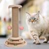 Cat Scratching Post Wooden Interactive Reduce Boredom Promote Exercise Turntable Ball Toy for Kitten