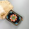 Ethnic Style Card Holder - Multi-layer Premium Hand-feel Vintage Delicate Beaded Zipper Pocket