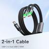 MCDODO CA-6740 2-in-1 USB-C Cable 100W Fast Charging Dual Type-C Ports Braided Cord 1.5m for Multiple Devices