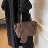 Suede Shoulder Bag Women Casual Tote England Style Vintage Tote Bag Large Capacity Commute Shoulder Crossbody Bags Fashion