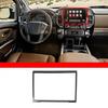 Carbon Fiber ABS Dashboard Dvd Navigation Screen Trim For Nissan Titan -24