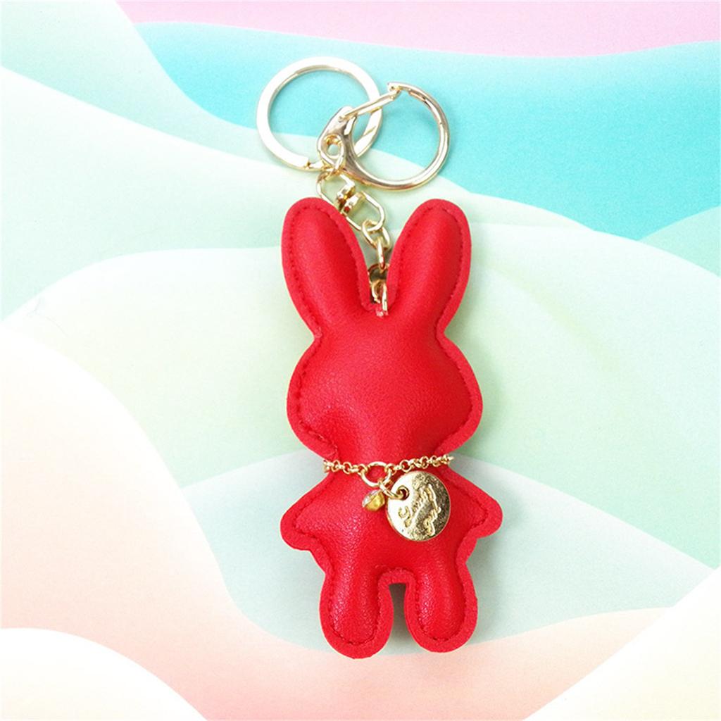 Breloc la modă în formă de iepure, geantă de iepurași din piele artificială, breloc cu pandantiv, accesoriu pentru geantă de mână pentru iubitorii de animale