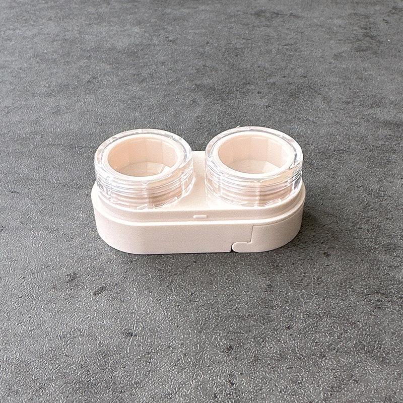 1PC Cream Colour Contact Lenses Box Travel Holder Container Soaking Contact Lens Box Mini Contact Lenses Case Accessorie