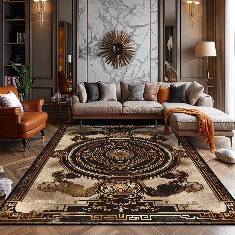 Wohnzimmerteppich im persischen Stil Weich Rutschfest Große Fläche Büro Lounge Teppich Leicht zu reinigen Anpassbar Eingangstürmatte Waschbar