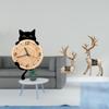 No Ticking Hanging Wall Clock Home Decor Gifts Reindeer Statue Sitting Standing Deer Figurines