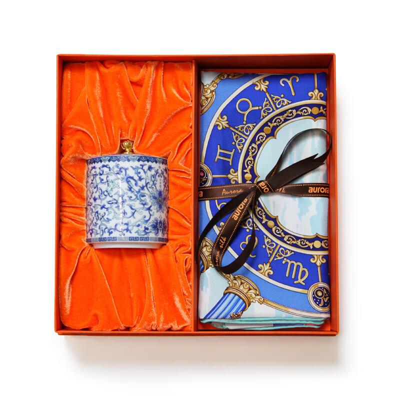 

ITARORA Aurora Series Silk Scarf & Tea Caddy Gift Set