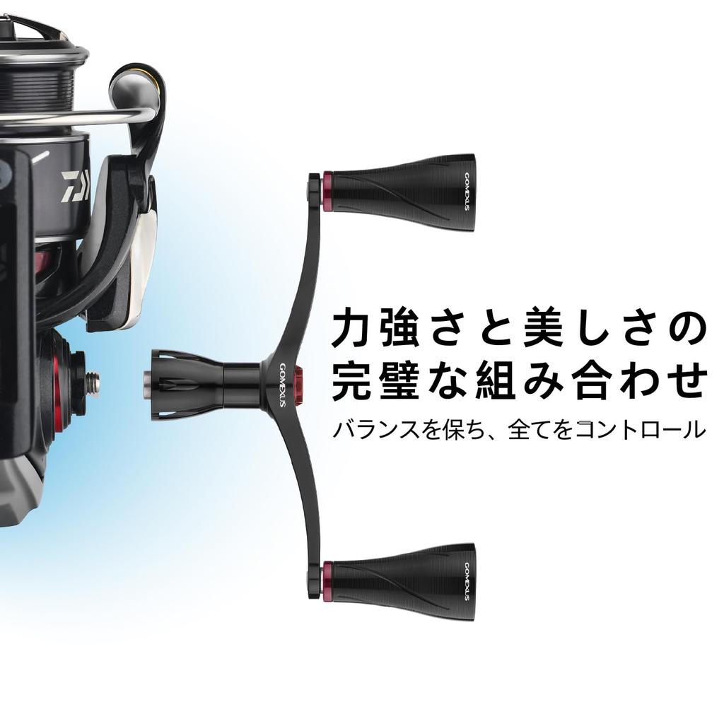 Gomexus CY92 Reel Handle Daiwa Spinning Reel Compatible Reel Gekka Bijin Replacement 92mm Double Handle with Knob Squid Ajing Eging Light Game Left