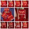 Polyester Children's Money Bag Embroidered Lucky Money Packet God of Wealth Red Pocket  Birthday