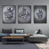 Metal Body Portrait Decoration Mural Romanticism Poster Canvas Painting and Living Room Wall Art Prints for Modern Home Decor No Frame