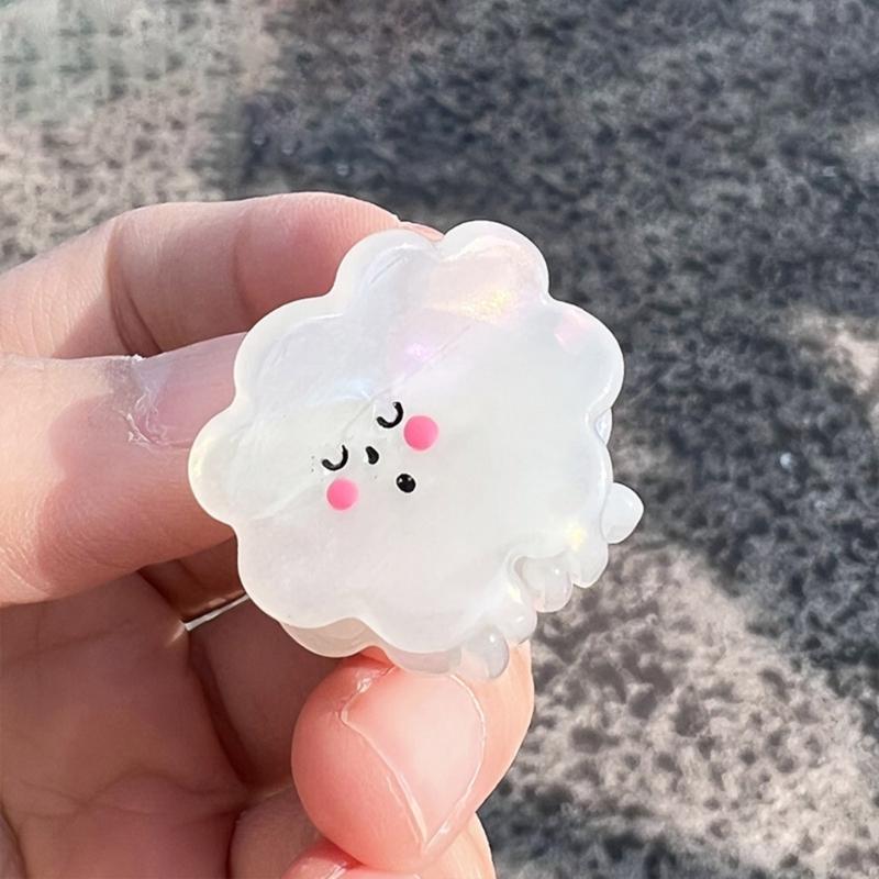 Small-fresh Hair Claw and Hair Comb Cloud Shape Small Mirror Non-slip Headwear