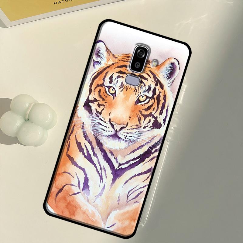 

Чехол с изображением лица льва и тигра для Samsung Galaxy A3 A5 J1 J3 J5 J7 2017 2016 J8 A7 A9 A6 A8 J4 J6 Plus 2018 A5 2017 - A520 A520F