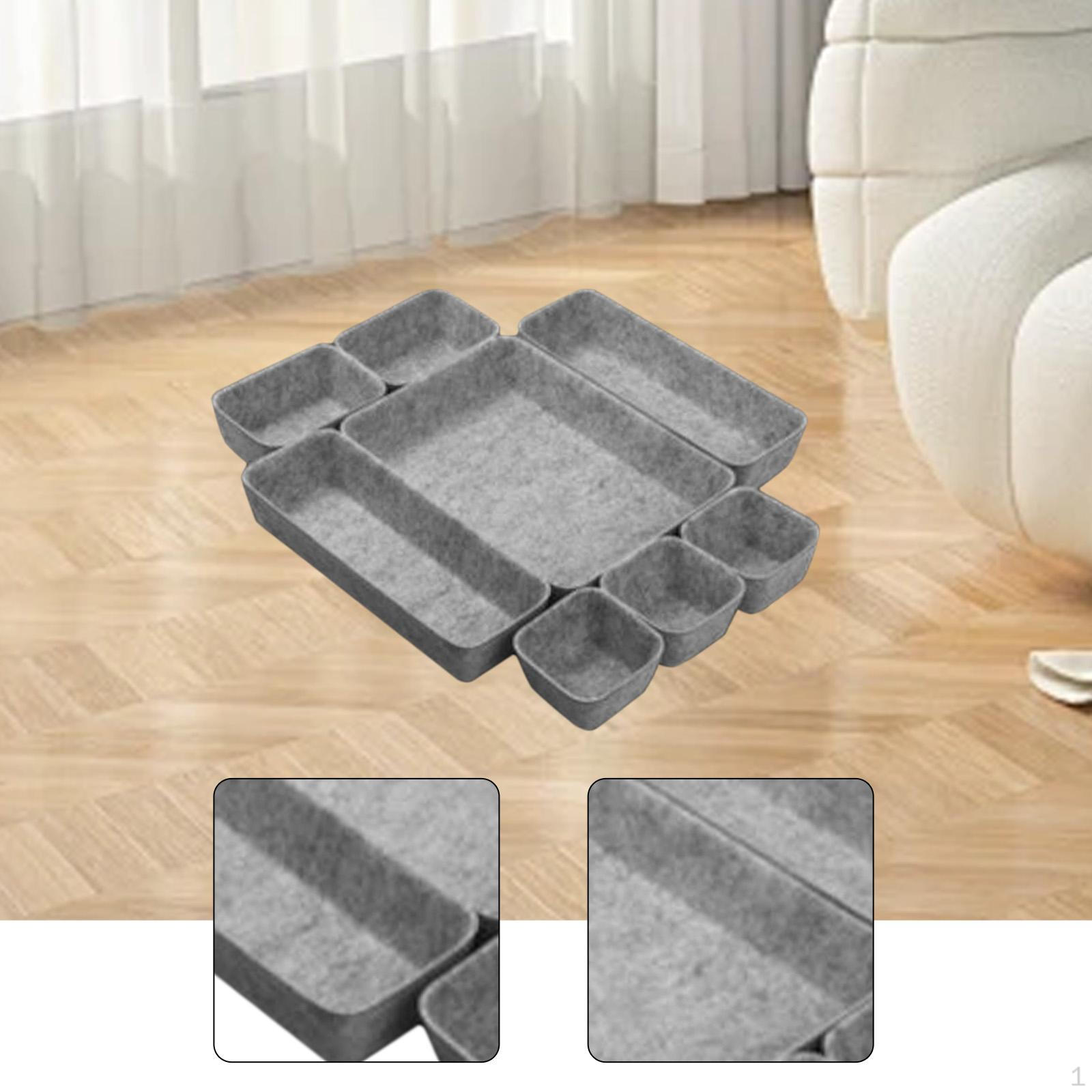 8 штук Фетровые органайзеры для ящиков контейнеры многоцелевые экономящие место разделители для стола 1398₽