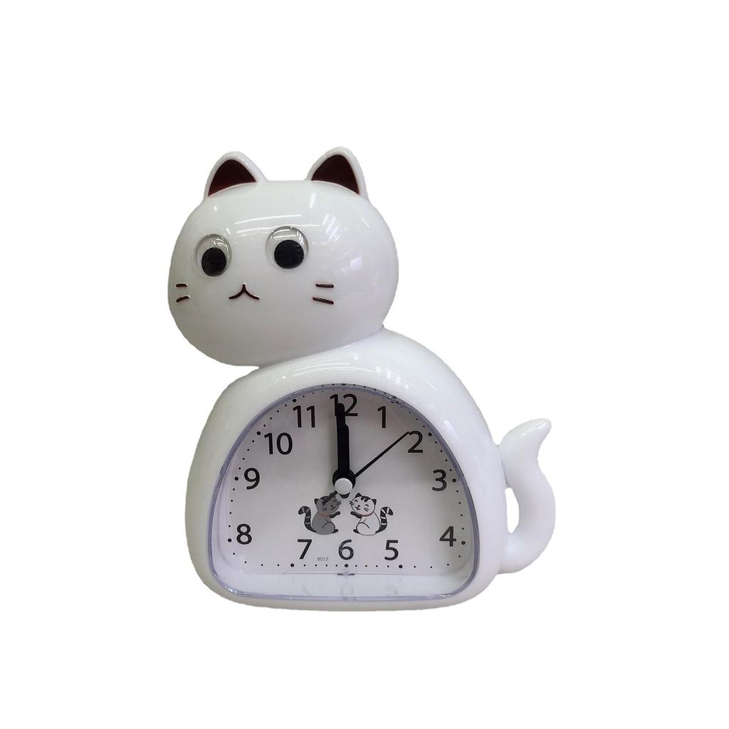 Cute Kitten Creative Multifunctional Student Alarm Clock Silent Bedside Cartoon Gift Alarm Clock