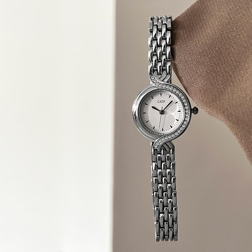 Watch Women'S Light Luxury Bracelet Watch Niche Diamond-Encrusted Temperament Women'S Waterproof Quartz Watch