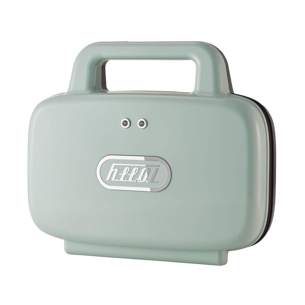 Hot Sand Maker Baking 2 Pieces Wide Plate Easy Retro Cute Breakfast Holiday Morning Living Alone [Toffy/Toffy] K-HS4 (Pale Aqua) K-HS4-PA