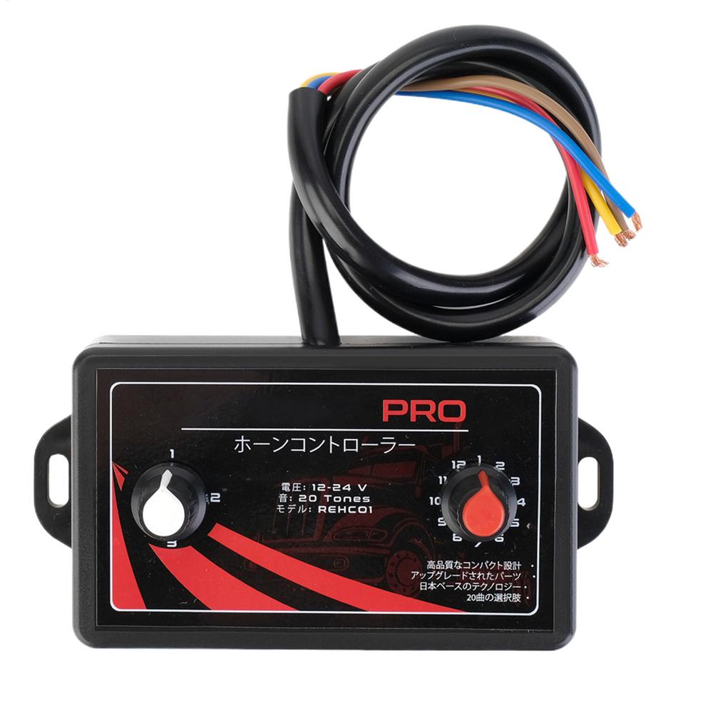 Horn Controller For Car 25 Tones Control Car Horn Horn Speaker Auto Air Horn Music Controller 12-24V Snail Horn Control Unit