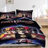 Set Copripiumino 3 Pezzi Mighty Morphin Power Rangers - Morbido e Confortevole per Camera da Letto, Camera degli Ospiti e Stanza dello Studente Set Biancheria da Letto 1 Copripiumino + 2 Federe