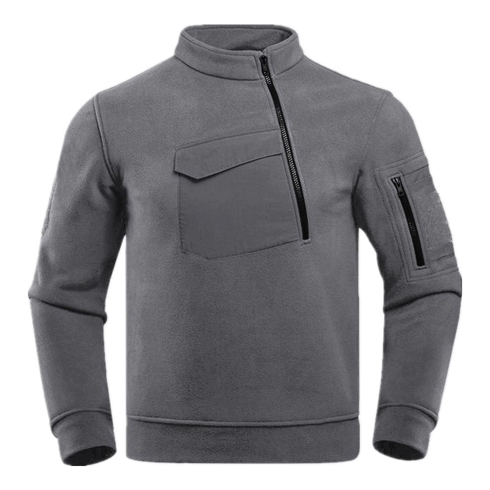 Autumn Winter Men s Fleece Tops Thickened Warm Windproof Outdoor Hiking Causal Sweatshirts Male XS серый 2870₽