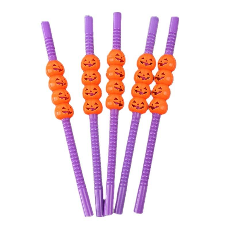 Halloween Decorations, Bars, KTV Restaurants, Halloween Decorations, Pumpkin Straws, Halloween Straws, Party Supplies