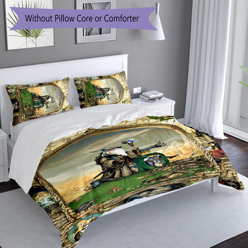 3pcs The Lord of the Rings pattern bedding set duvet cover set includes duvet cover &pillowcases, perfect all season bedroom decoration & gift