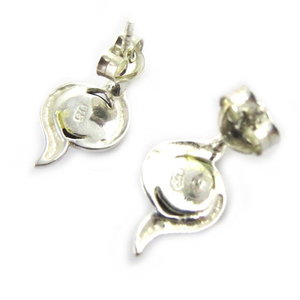Les Trésors De Lily [H5564] - Silver Earrings 'Jet Black Goddess'
