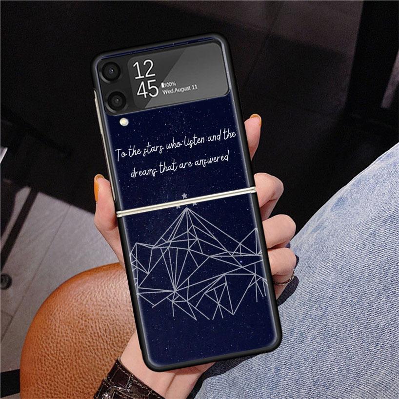 A Court of Mist Fury Sarah J Maas Phone Case For Samsung Z Flip 7 6 5 4 3 Galaxy ZFlip7 ZFlip6 ZFlip5 ZFlip4 ZFlip3 5G Print Cov