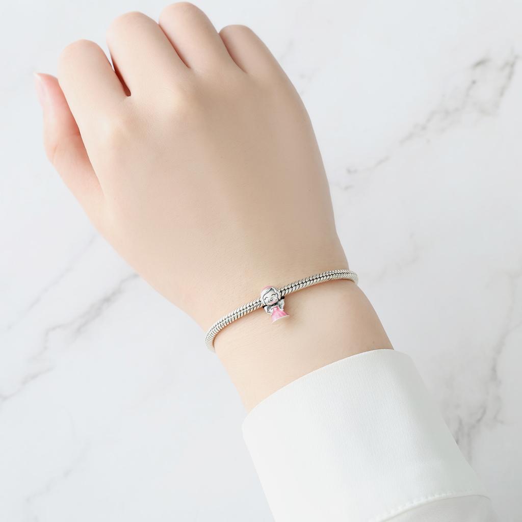 Copper Cute Princess Character Bead Women DoItYourself Fashion Jewellery Beautiful Gift Fits Genuine Beautiful Bracelets Accessory