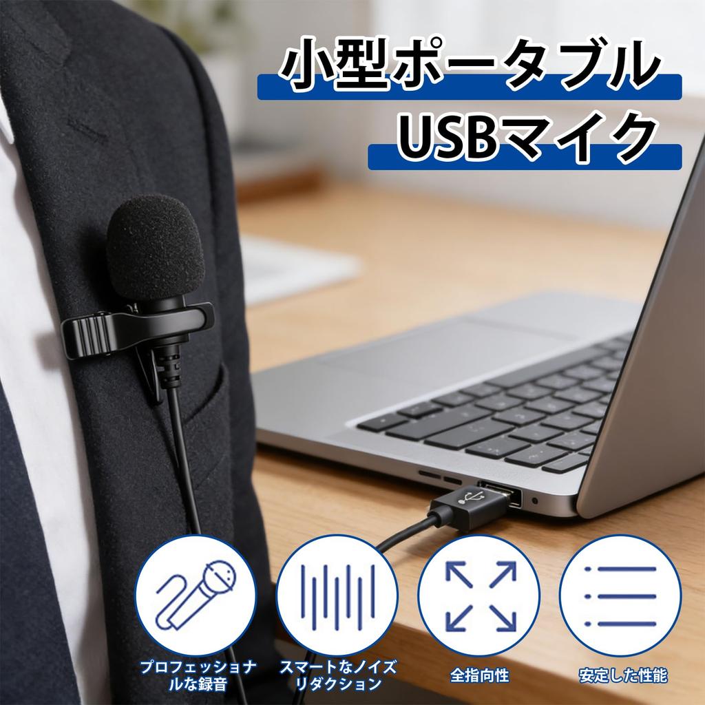 Solxion USB Lavalier Small Omnidirectional High Suitable for and Gaming Streams Microphone, Microphone, Sensitivity, Windproof, Recording,
