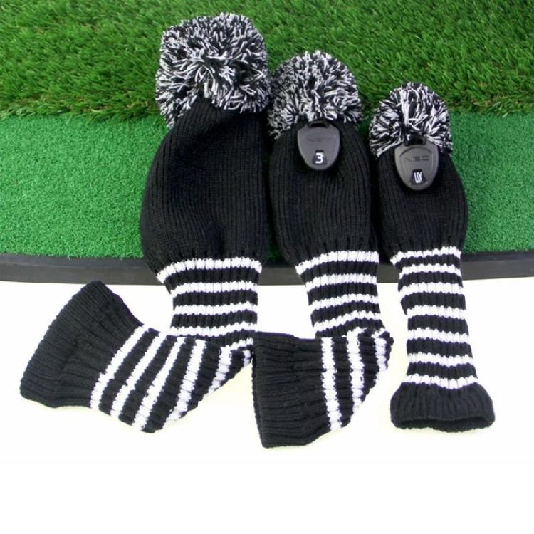3pcs Protective Golf Club Headcover Soft Durability Universals Golf Club Cover for Drivers Soft Inner Lining