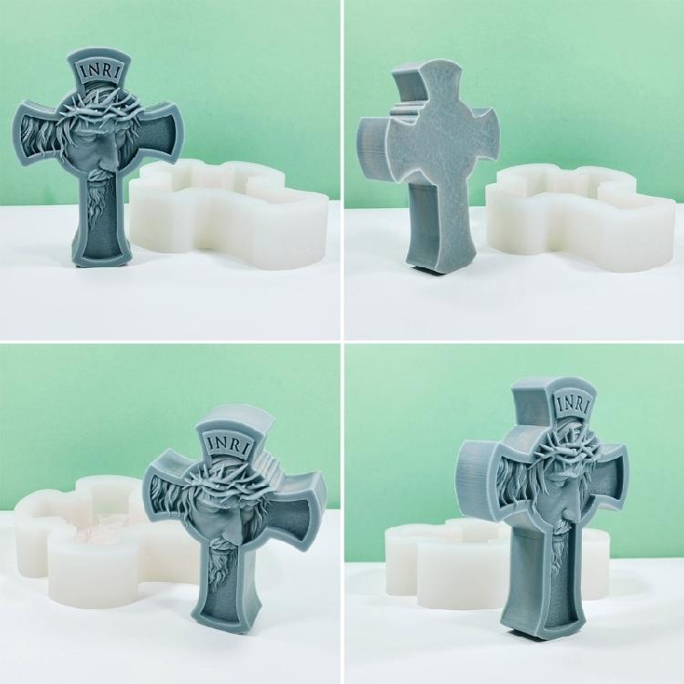 Silicone Candle Mold Catholic Gypsum Concrete Resins Cast 3D Virgins Soap Molds