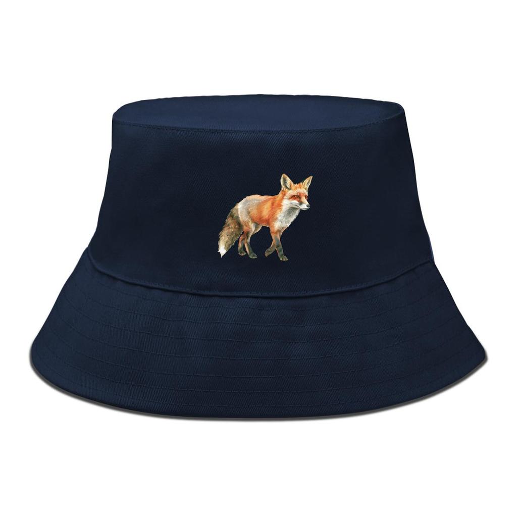 Lifelike Fox Print Bucket Hat , Animal Fisherman Hat Beach Unisex Summer Beach Cap