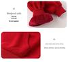 Parent-Child Hooded Sweatshirt with Rabbit Ears: Stylish Furry Red-Lettered Sweater for Autumn/Winter & New Year's
