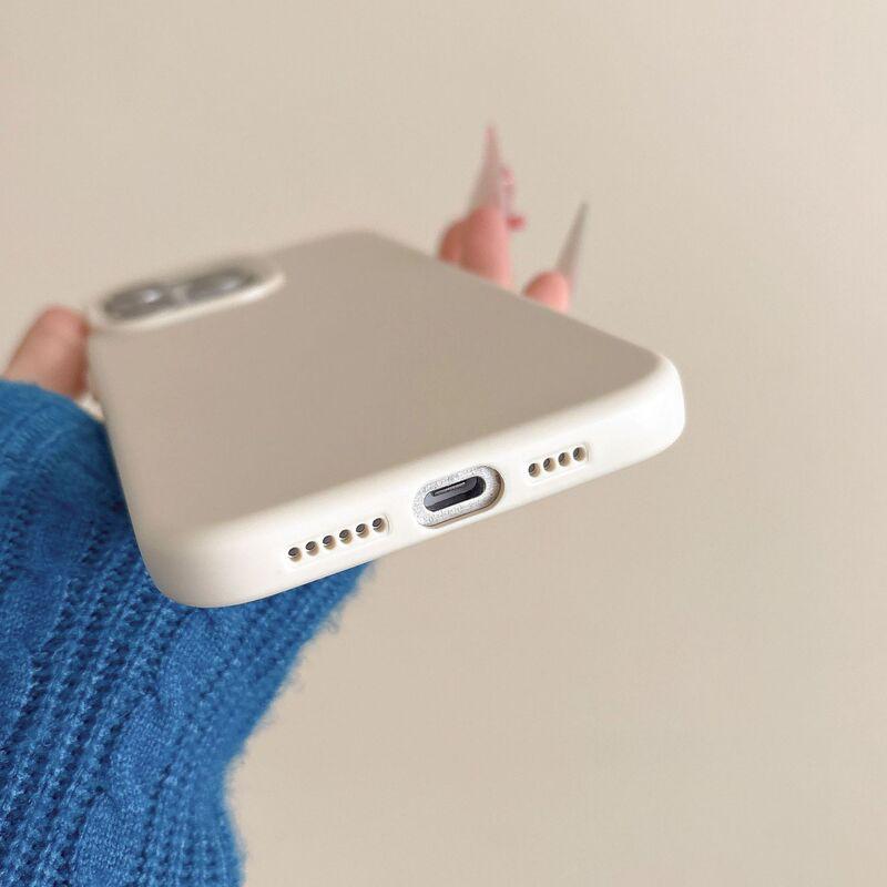 Slim TPU Phone Case IPhone 12 To 17 Series Shockproof Soft Cover In Solid Colors Minimalist Design Daily Use