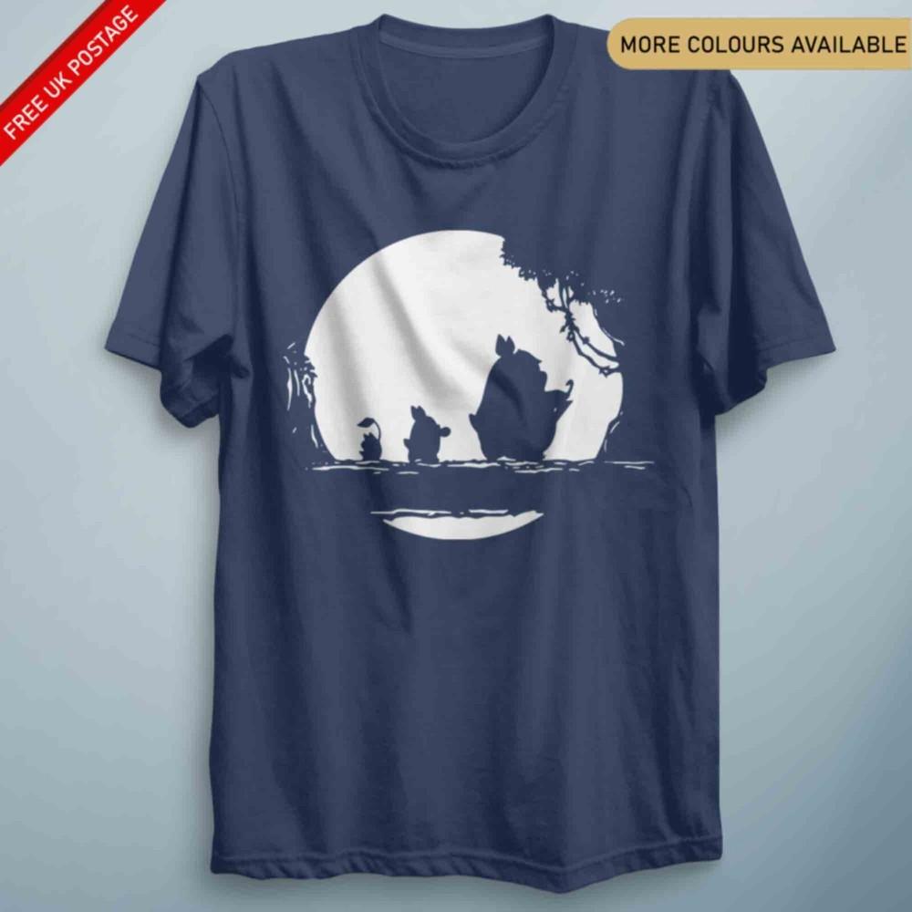 Studio Ghibli Inspired Silhoette TShirt Totorro Anime Miyazaki Gamer Tee S