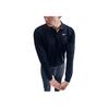 Nike Logo Button Long Sleeve Polo Shirt Men tops Obsidian DN2345-451