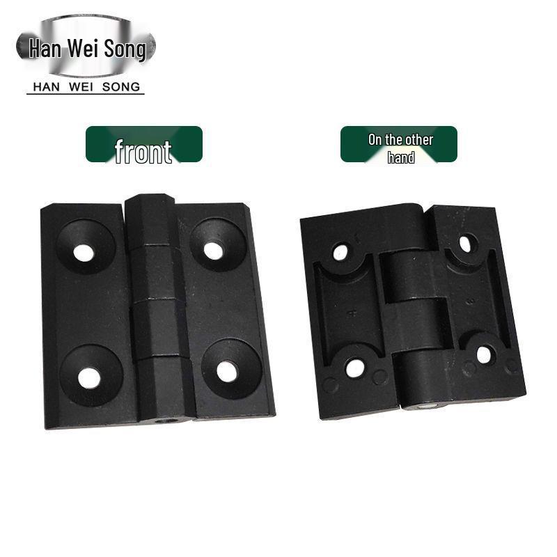 Black Zinc Alloy Heavy Duty Industrial Hinge, Aluminum Profile for Electrical Cabinet - 40mm Long