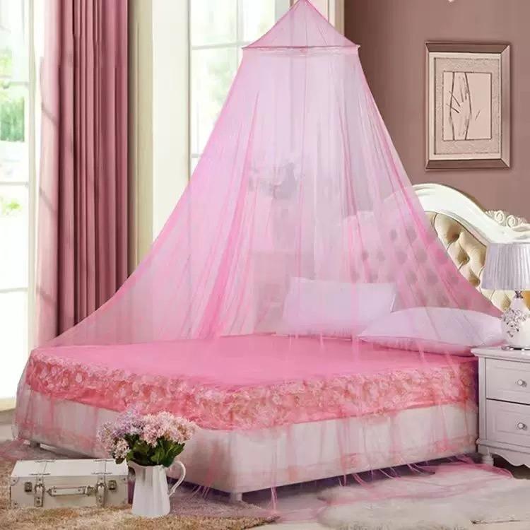 

Mosquito Net Hanging 360° Princess Dome Mosquito Net Encryption Dome Mosquito Net Hanging Type Fly Proof Net Protective Bed Tent рожевий