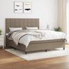 3141789 vidaXL Divan Bed with Mattress Taupe 160x200 Cm Fabric