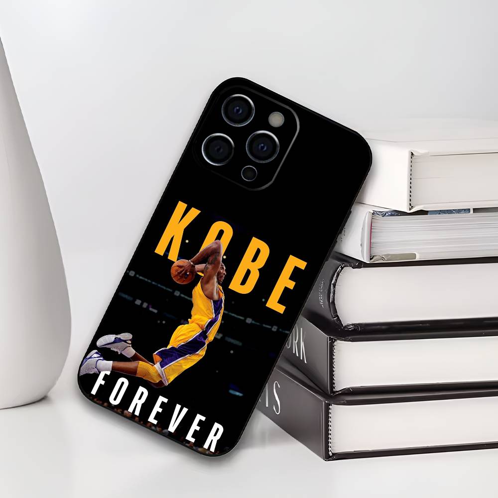 Basketball K-Kobe B-Bryant 8 24 Handyhülle Für iPhone 17,16,15,14,13,12,11 Plus,Pro Max,XS,Weiche Schwarze Hülle