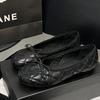 Xiaoxiang doppeltes C flache Sohle einzelne Schuhe Rautenmuster 2020 neu Sommer Ballerinas flache Öffnung flacher Boden hohe Platte
