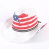 American Flag Cowboy Hat Popular Men's and Women's Sunshade Top Hat Independence Day Party Western Style Fashion Straw Hat