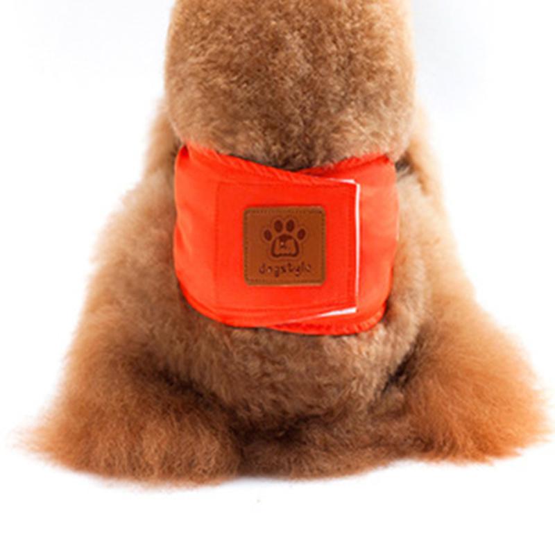 Reusable Washable Dog Diapers Breathable Cotton Puppy Belly Bands Hook & Loop Adjustable Sanitary Pantie for Pet WWO66