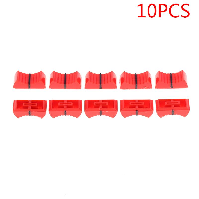 10PCS Fader Knob Cap Touch Sensitive Slider Ribbed Mixer Desk Switch Knob Cap