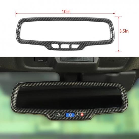 Rearview Mirror Cover Trim Frame Carbon Fiber For Camaro 10-15 Inner Accessories