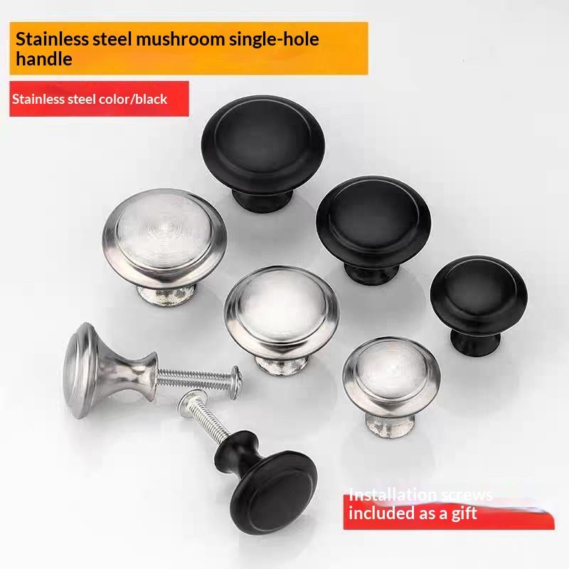 Stainless Cabinet Door Knobs Single Hole Handle Dresser Pull Handles 23Mm-30Mm With Screw Drawer Knobs Hardware Accessory
