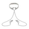 Elegant Choker with Nipple Clamps: Adult Training & Flirting Toy for Couples