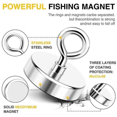 Magnetic Wall Hooks Heavy Duty No Drill Mount for Fishing Tools for Garage Workshop Home Organization Salvage Operations