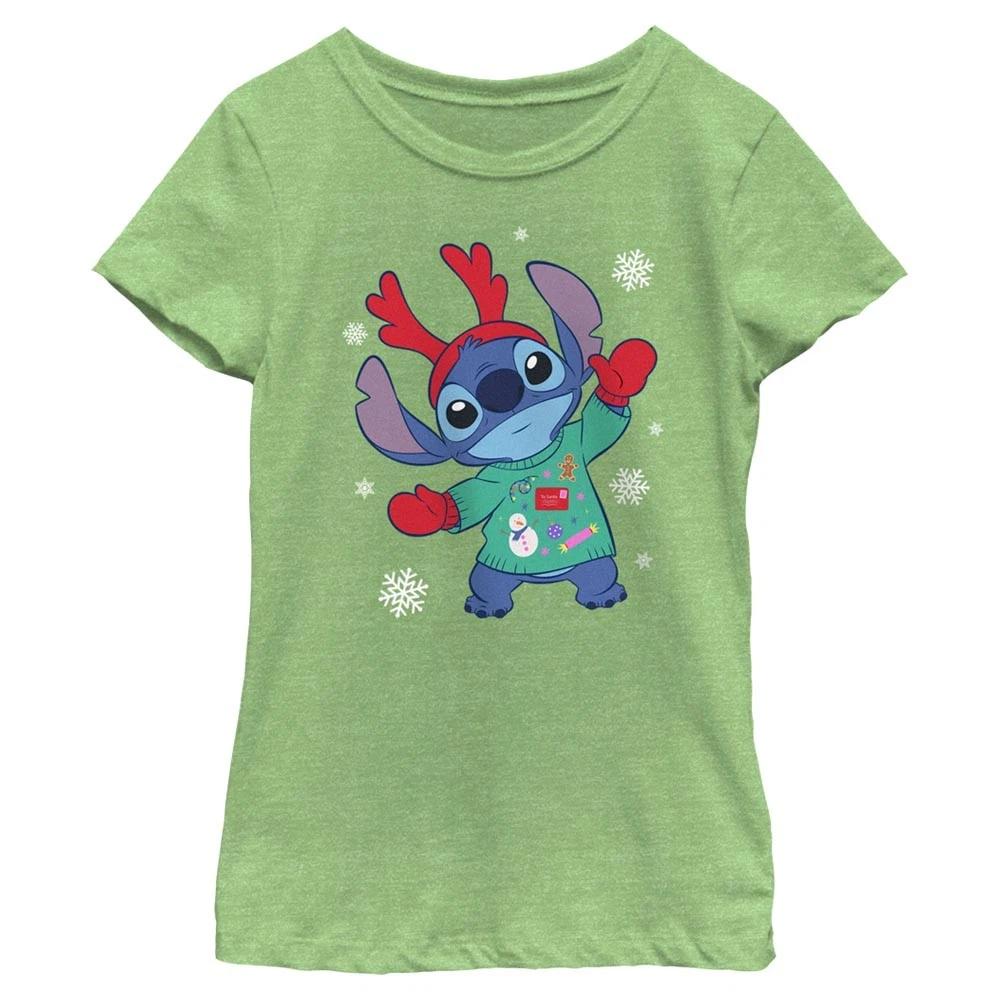 Girl s Disney Alien Winter Outfit T-Shirt 2XL